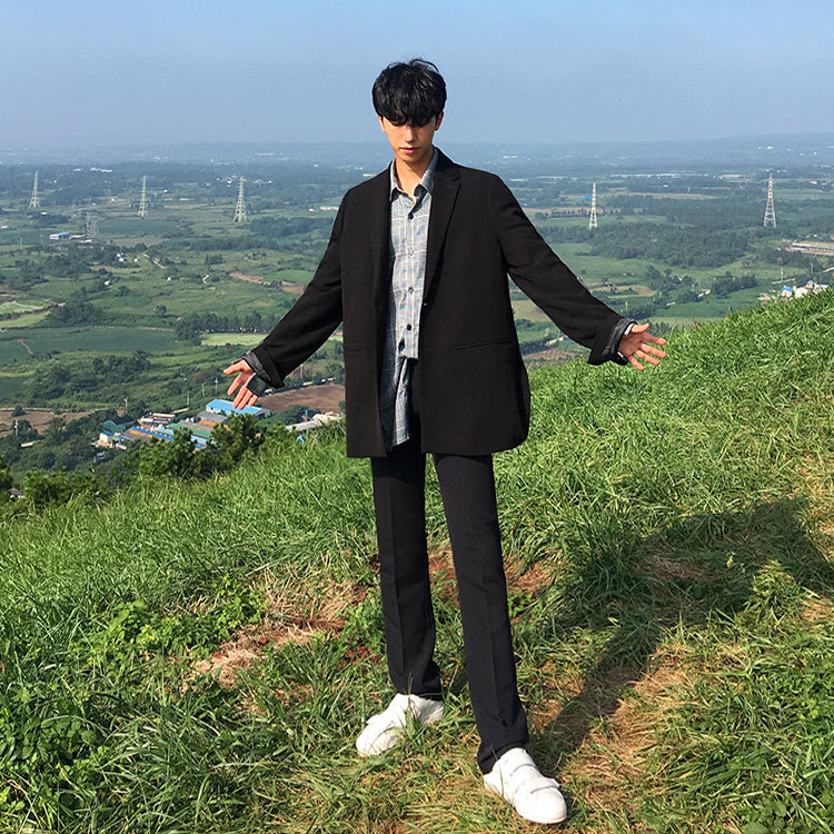 Mrcyc Herr Casual Byxor Kostymbyxor Herr Korean Lös Rak