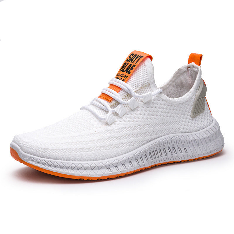 Herrskor flygande vävda sneakers casual skor