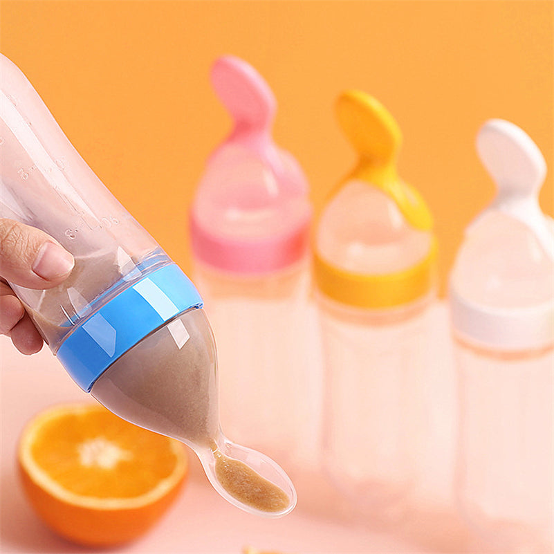 Cuillère à riz d'entraînement en Silicone, complément alimentaire à céréales pour nourrissons, mangeoire sûre