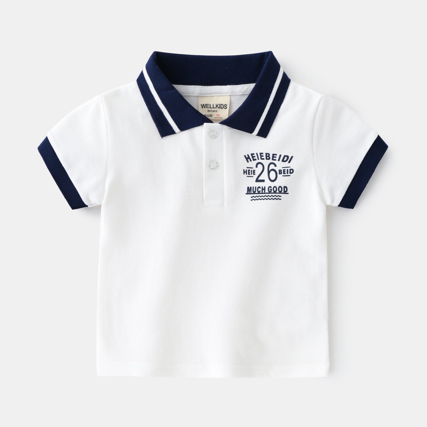 Pojk baby T-shirt kortärmad sommar barntopp för barn