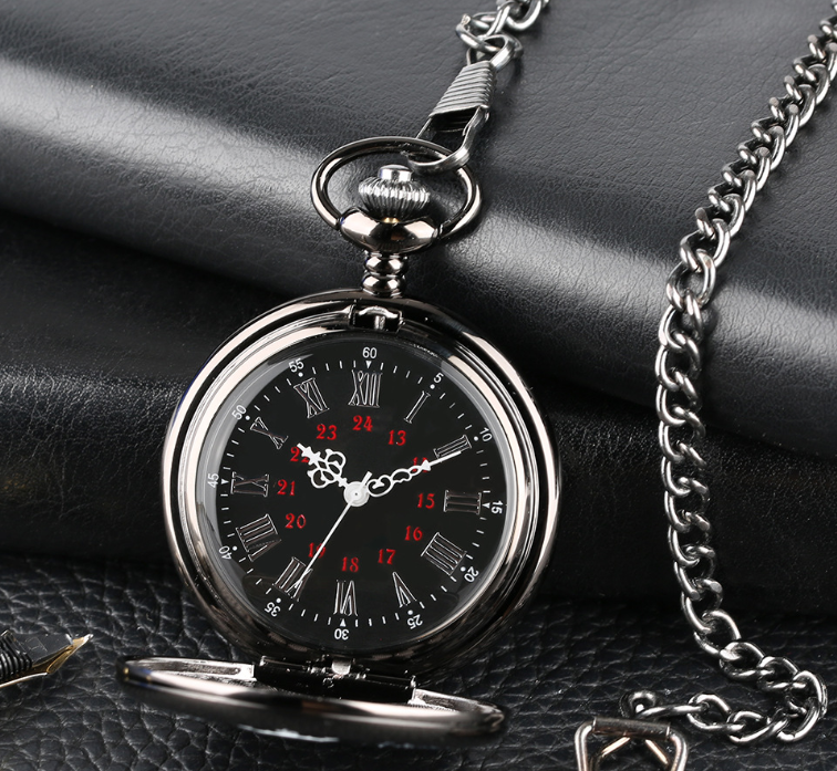 Retro Bronze Steampunk Quartz Pocket Watch Stainless Steel Chain Necklace 30cm For Men For Women With Gift Box - Vintage Industrial Elegant Unisex