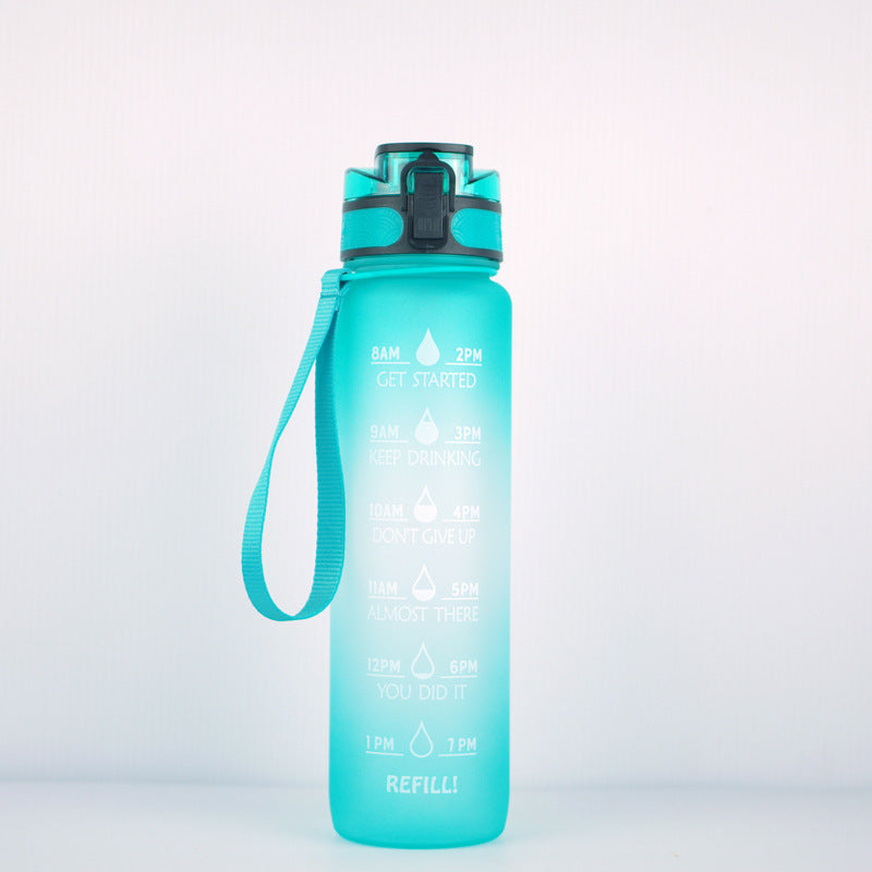 Professional Transparent Sports Bottle - Tritan + PP Construction (1000ml, BPA-Free, 29.5x7.5cm, 200g)