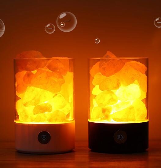 USB Crystal Light Himalayan Salt LED-lampa