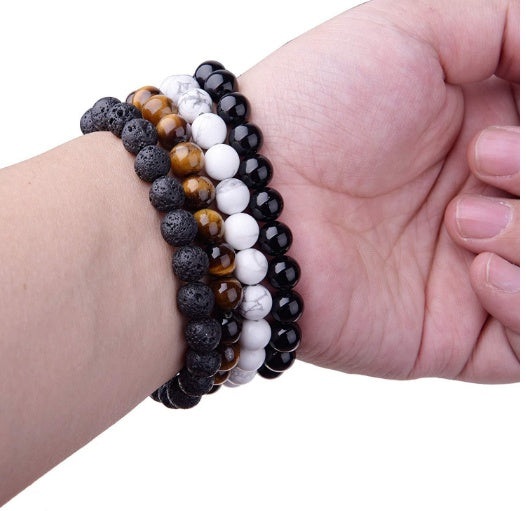 Svart Onyxarmband