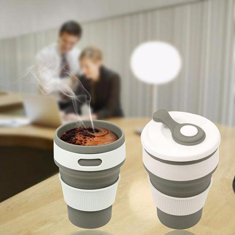 Coffee Mugs Travel Collapsible Silicon Cup Folding Water Cups BPA FREE Food Quality Drink Ware Mug Tea Coffee Cups