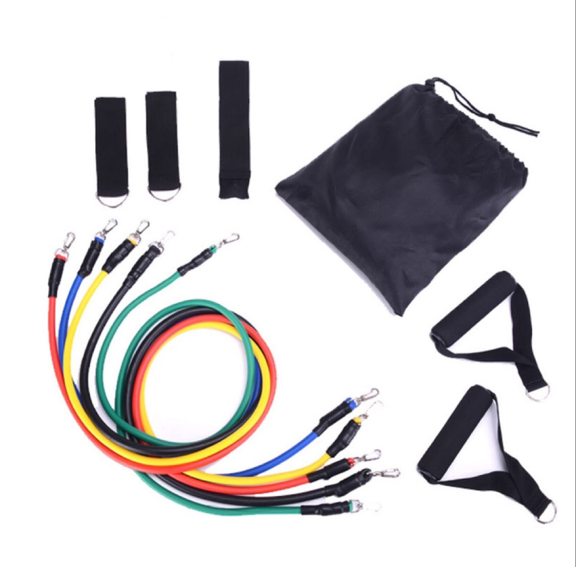 Professional Portable Fitness Rally - Complete Resistance Band System (5 Bands, 10-30 lbs, 1.2m Length)