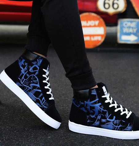Spring high top skor Korean Edition herrskor