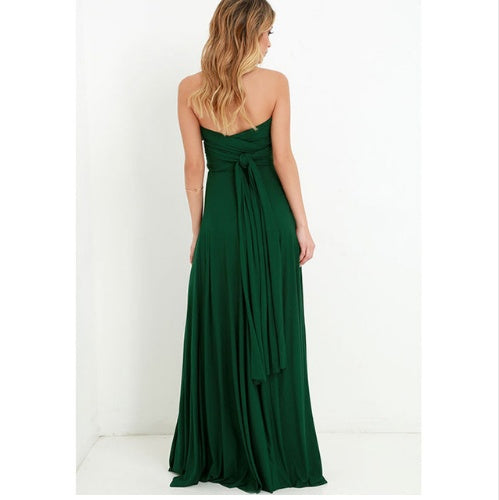 Robe Maxi Boho Convertible à Bandage pour Femmes