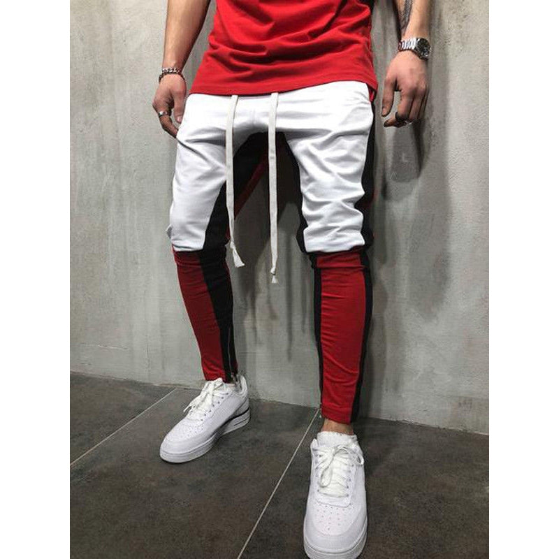 Lösa byxor skinny streetwear party jeans jeans herrbyxor