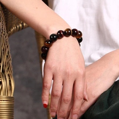 Tiger Eye Armband Natural Crystal Stone Buddha Bead Armband