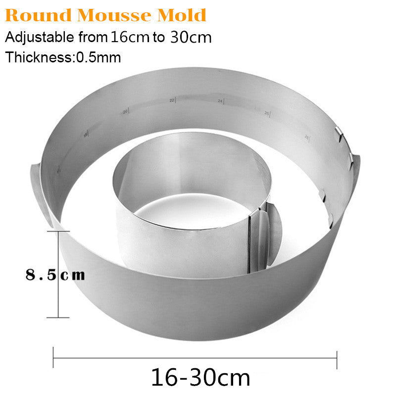 Moule à gâteau réglable en acier inoxydable