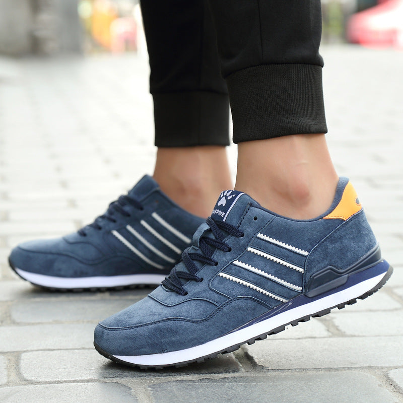 Läder sneakers män casual skor studenter