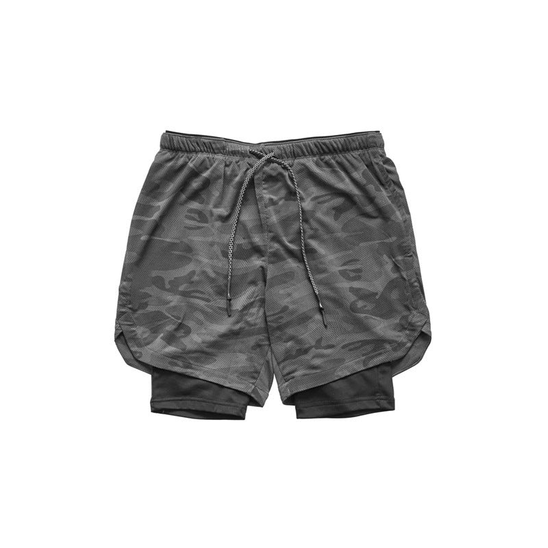 Short de course 2 en 1 pour hommes, Double pont, séchage rapide, Short de Sport, Fitness, Jogging, entraînement, pantalon court