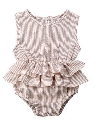 Children's Striped Sleeveless Girl Pettiskirt