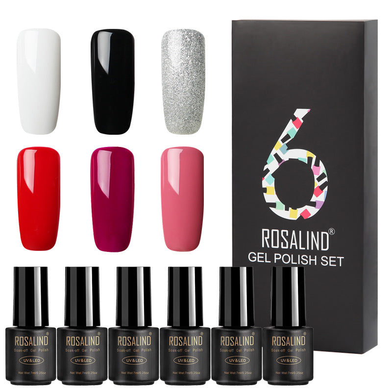 Professional Fine Nail Polish Collection - 6 Bottles Set | High-Quality Multi-Color Variety