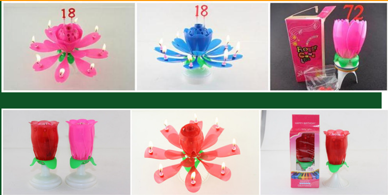 Incroyables bougies de lotus