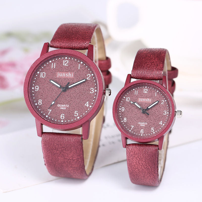 Casual Fashion Couple Quartz Watches - 36mm Dial - 10mm Thick - PU Strap - Pin Buckle - Domestic Movement 68