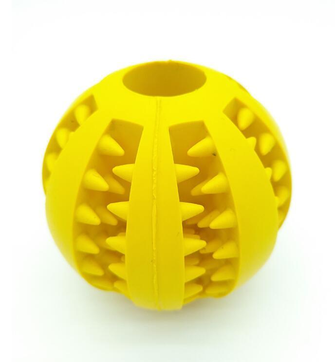 Pet Slow Feeder Dog Toy - Cute Fun Rubber Ball for Dental Care