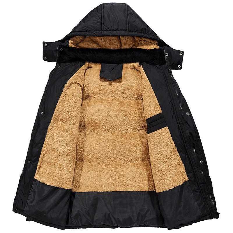 Vêtements plus veste matelassée en velours hommes hiver