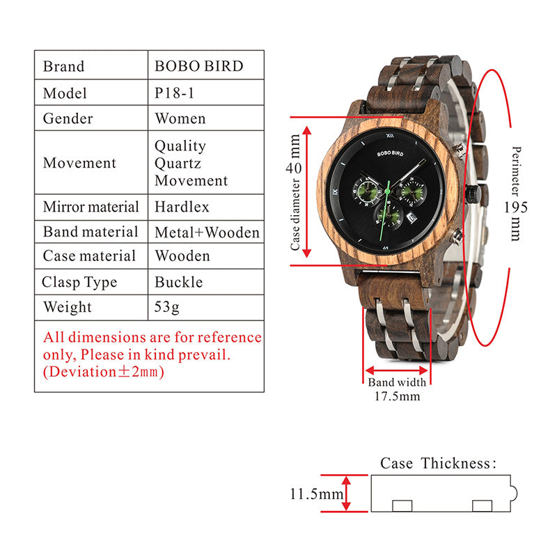 Montre en bois pour hommes