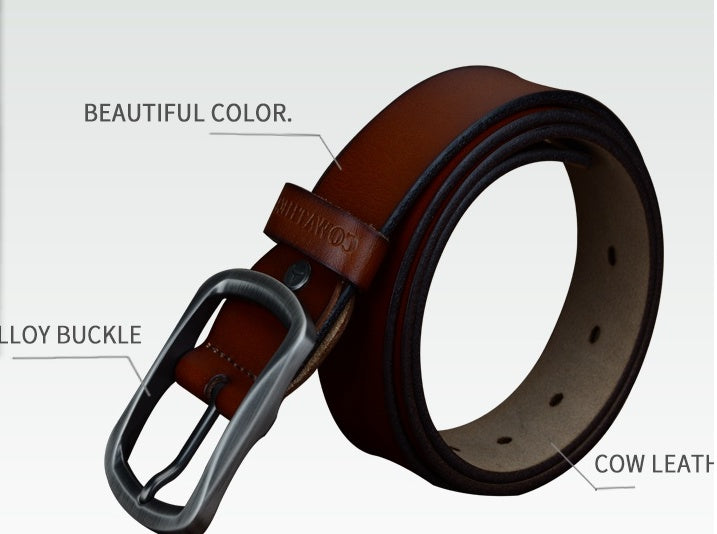 Men's Large Size Leather Belt 150cm - Inclusive Comfort
