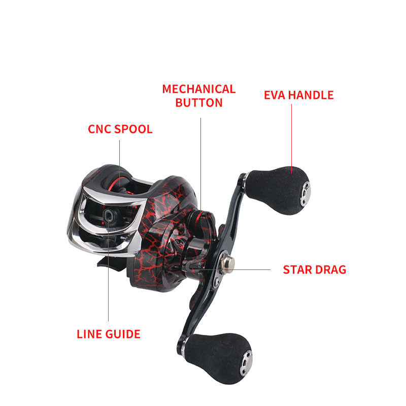 Baitcasting Fishing Reel - Magnetic Brake System Carretilha Pesca