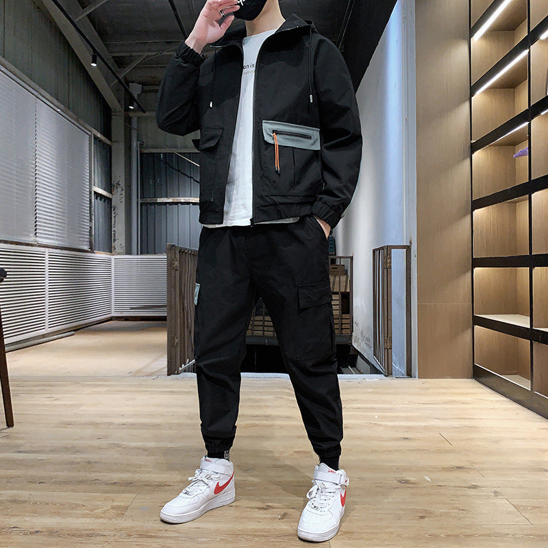 Ensemble veste à capuche décontractée printemps et automne