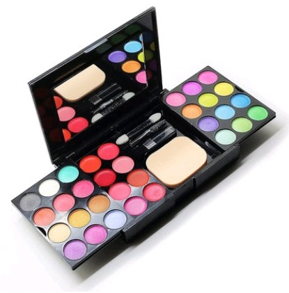 Boîte de maquillage 24 ögonskugga +8 läppstift +4 rouge +3 pulver 39 farg maquillage skiva kombination maquillage brique