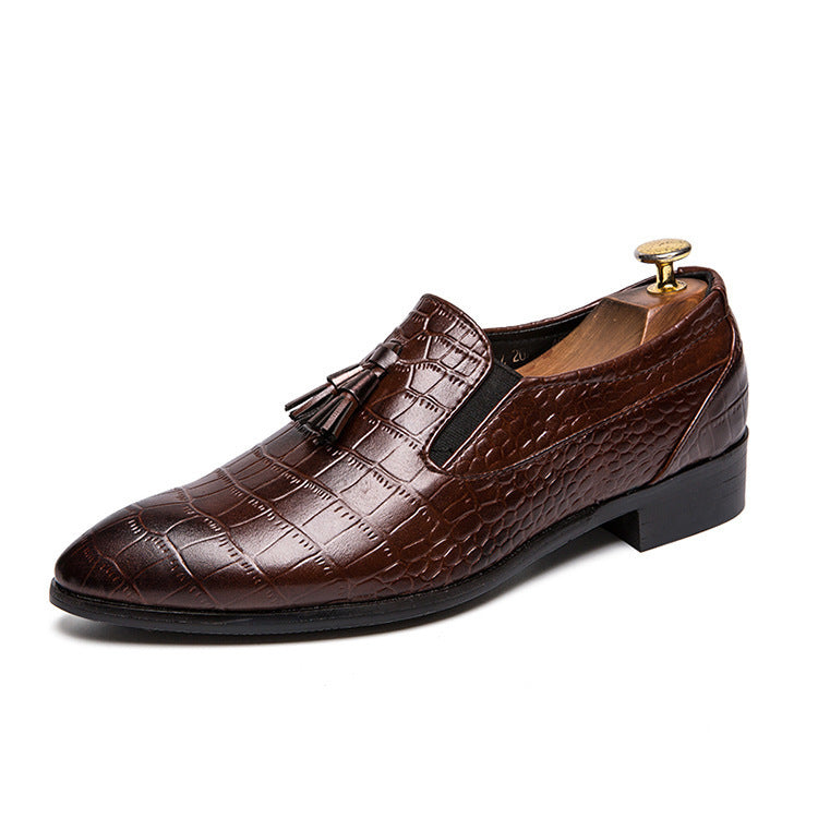 Chaussures pointues en cuir pour hommes