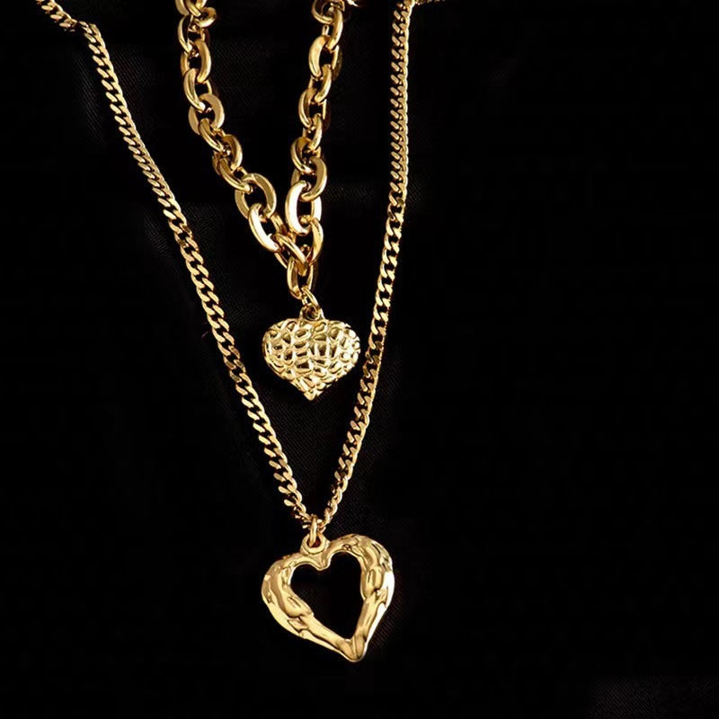 Titanium stål Angel Wings Love halsband för kvinnor