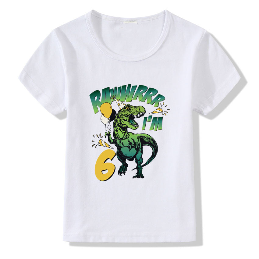 T-shirt pour enfants Numéros 1-9 T-shirt d'anniversaire