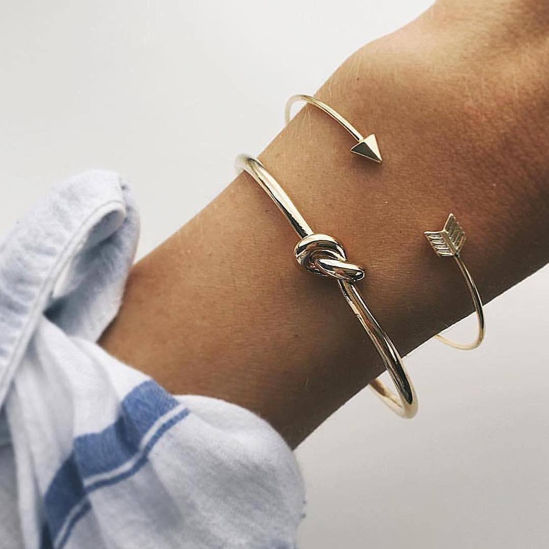 Kvinnors Vintage manschett pil knutade armbindel