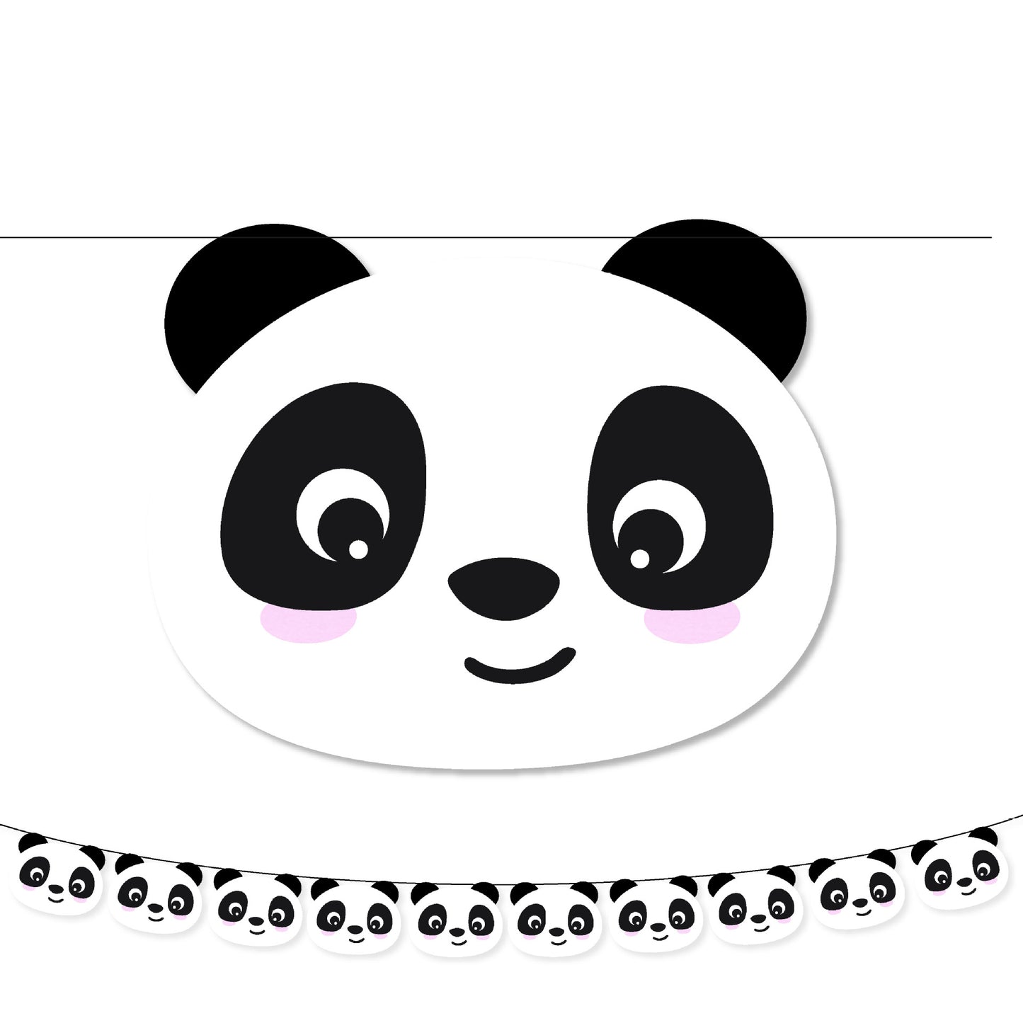 Ensemble de fête d'anniversaire sur le thème du panda