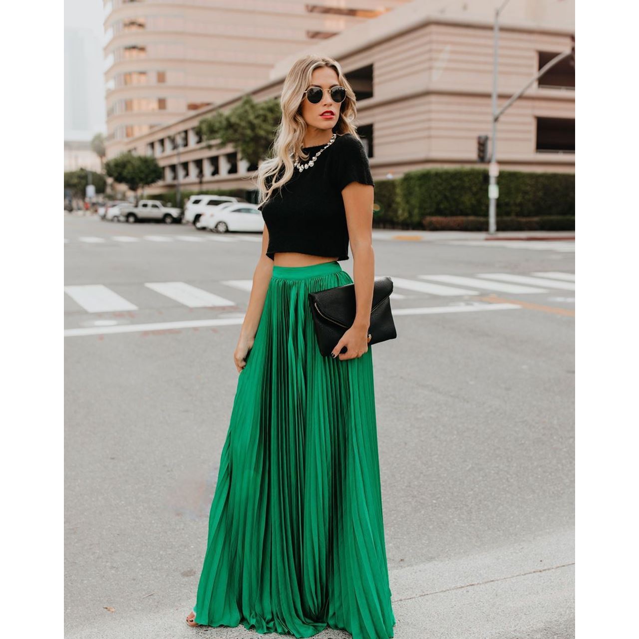 Women fashion casual skirt girls high Waist long skirts - Casual Elegance