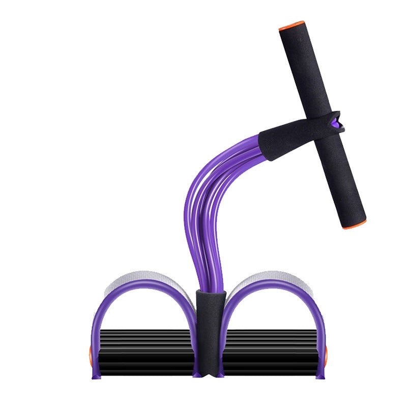 Natural Latex Foot Pedal Elastic Pull Rope with Handle - Professional Fitness Equipment & Bodybuilding Expander