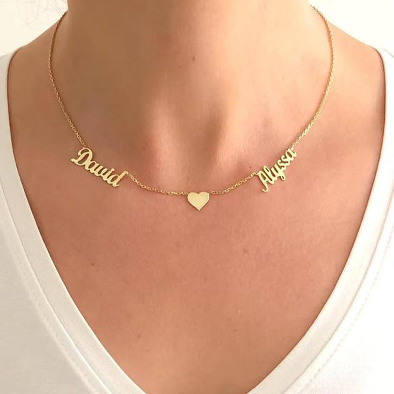 DIY Custom Love Necklace for Women - Personalized Heart Jewelry