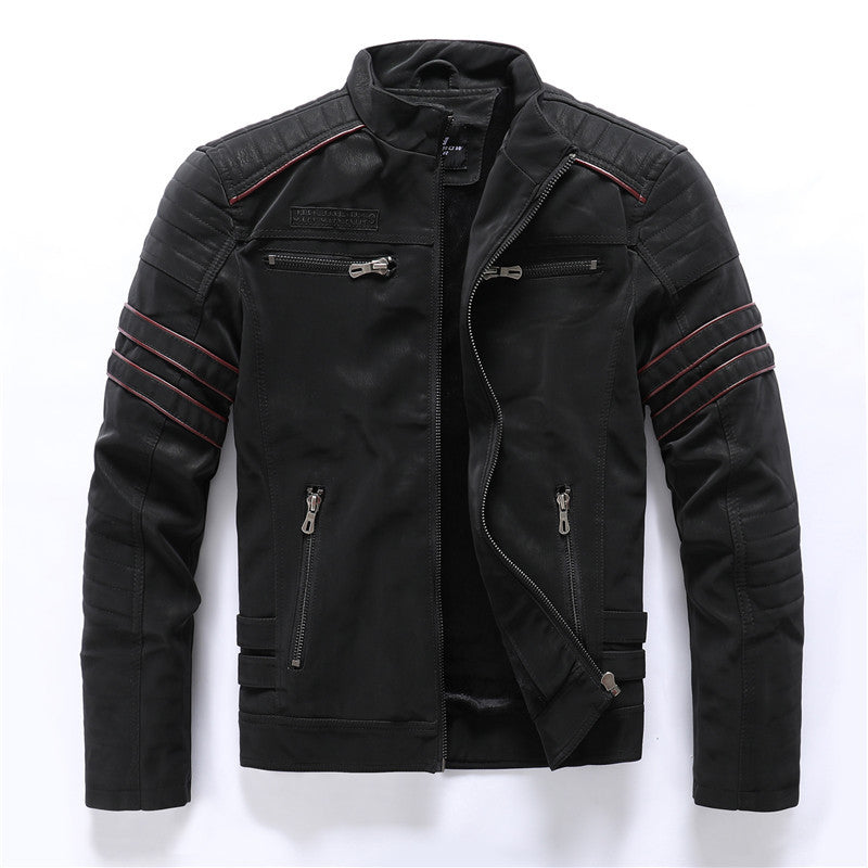 Vestes en cuir PU pour hommes, manteaux à la mode