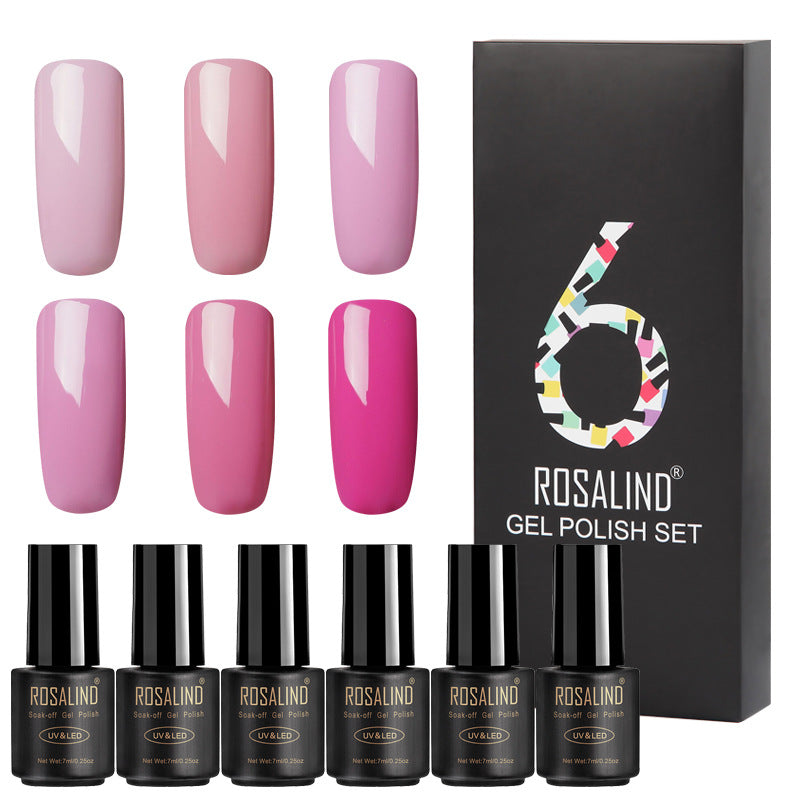 Professional Fine Nail Polish Collection - 6 Bottles Set | High-Quality Multi-Color Variety