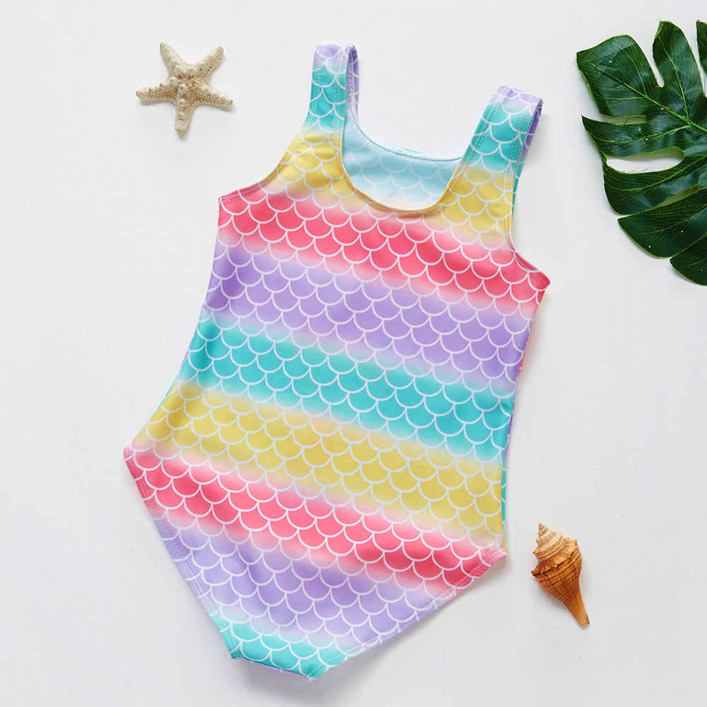 Costume de maillot de bain une pièce pour filles sirène mignonnes à la mode
