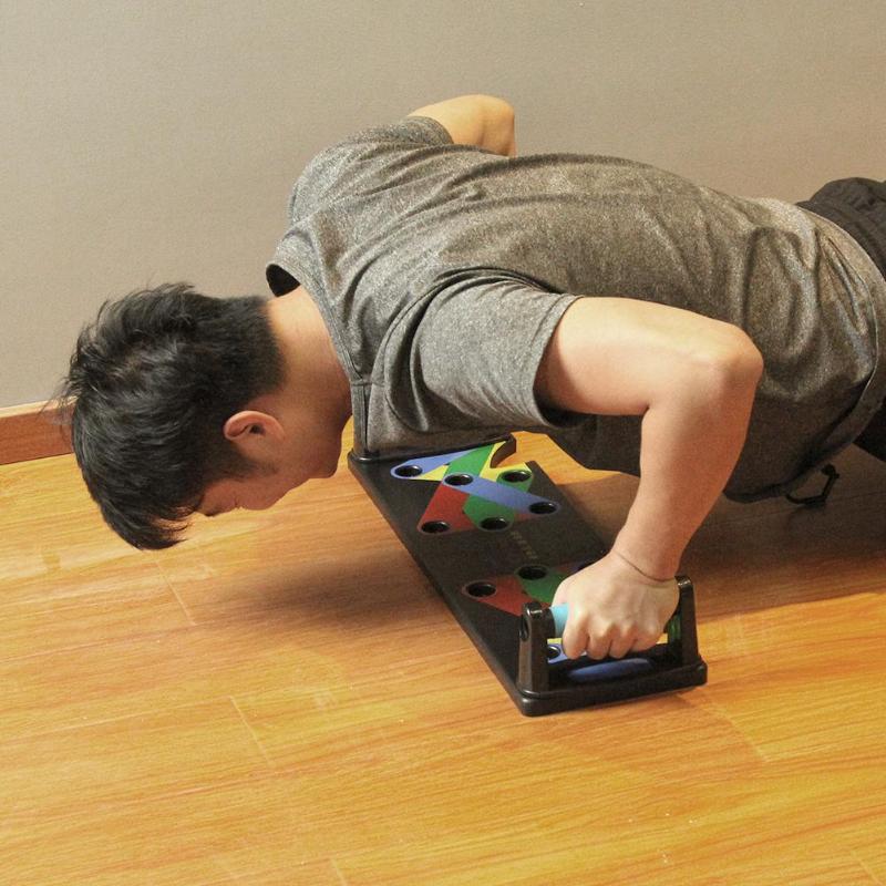 Nio-funktions Push-up Board fäste för inomhusgymnast