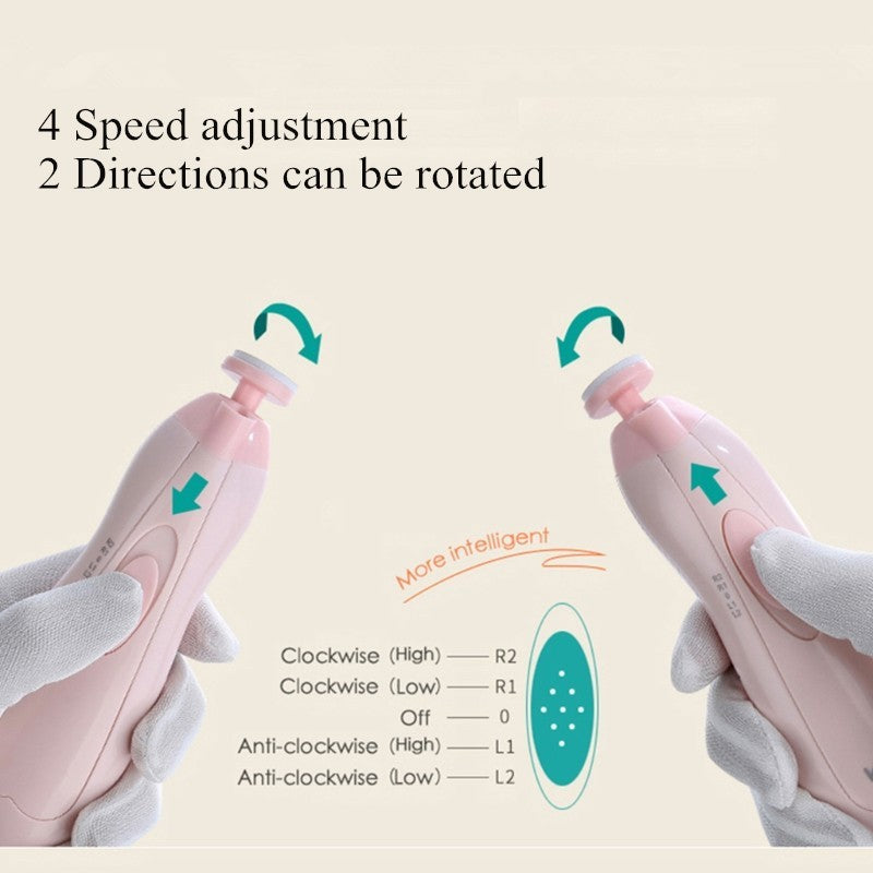 Polisseuse à ongles électrique multifonctionnelle anti-rayures pour bébé