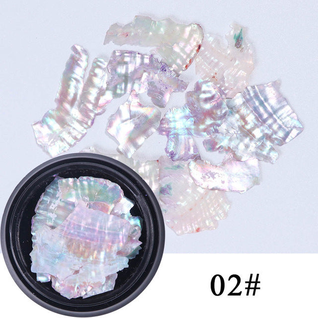 Japanese Style Nail Shell Slices - 3D Decoration Brighter Cleaning | DIY Salon Accessories