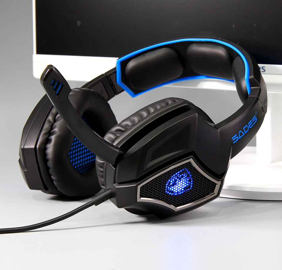 Datorheadset kit 7.1 ljud med reflekterande mikrofon