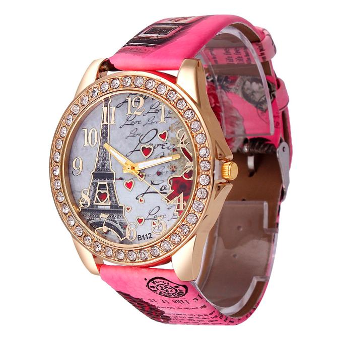 Nouveau Vintage Paris tour Eiffel montre à Quartz femme femmes filles dames étudiants montre-bracelet décontractée Relojes