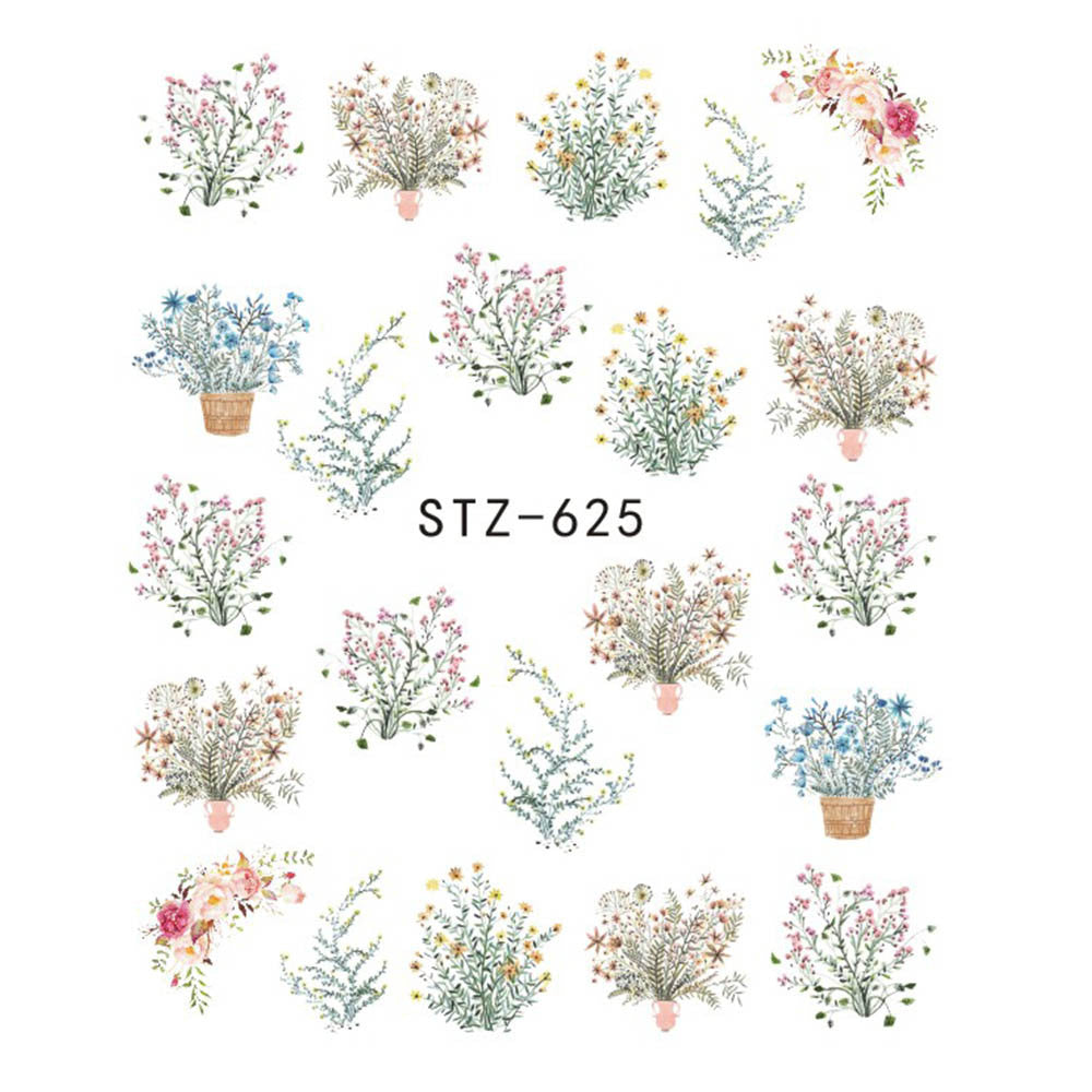 1 st nagelklistermärken fjäril blomma vattenöverföringsdekaler för nagelkonstdekoration tatuering manikyr wraps verktyg spets JISTZ508