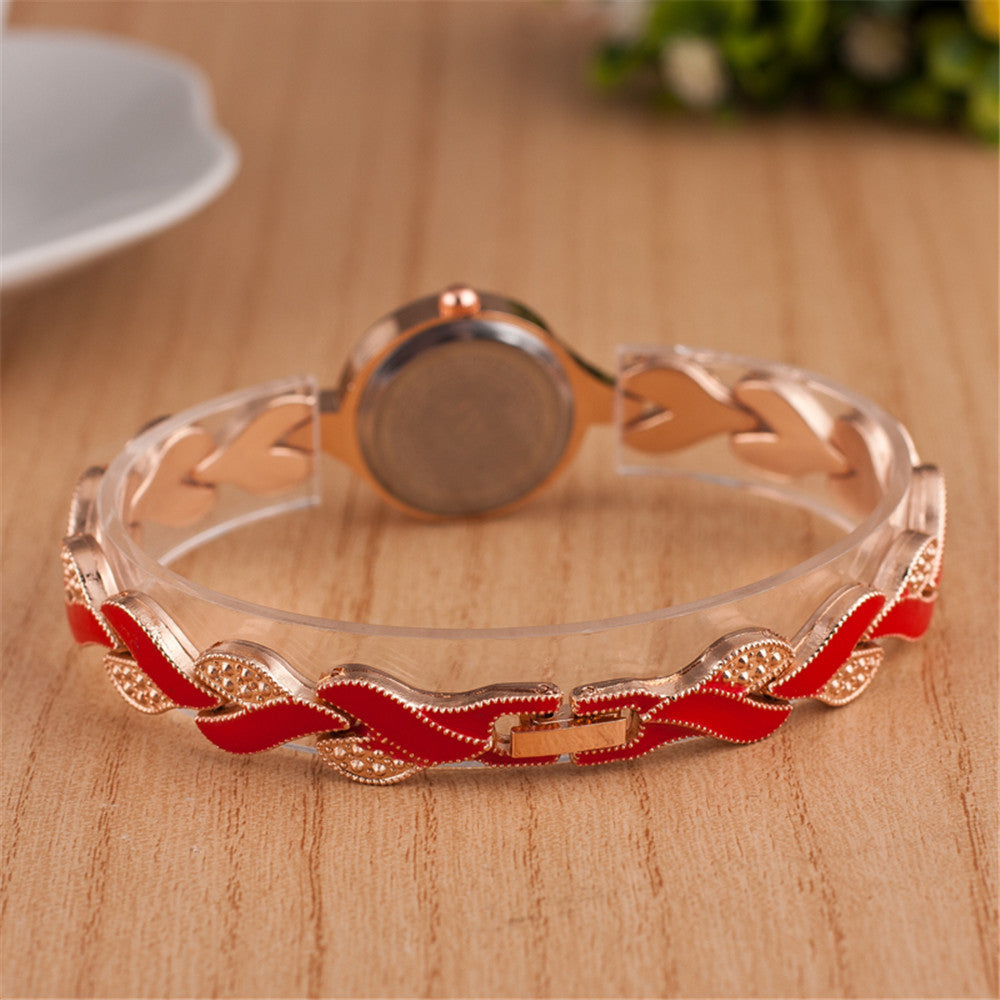 Leaf Bracelet Quartz Wrist Watch - Timeless Stylish Elegant Sleek Precise Perfect Sophisticated Statement
