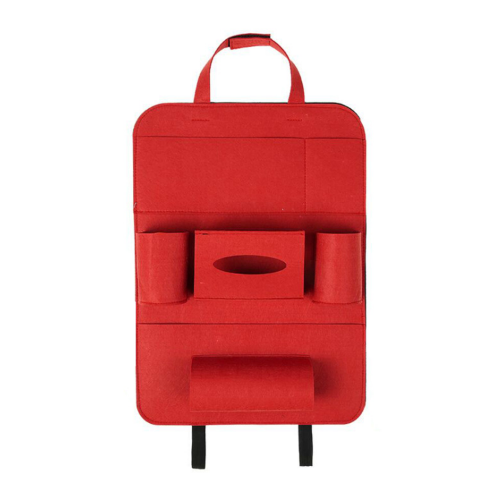 Auto Bil Baksäte Organizer Bil-Styling Hållare Multi-Pocket Seat Ull Filt Förvaring Multifunktion Fordonstillbehör Väska