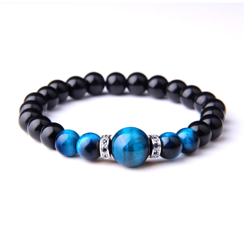 Naturstensarmband Tigerögonpärlorarmband för män