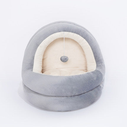 High-Quality Cat House Bed - Premium Pet Cave with Removable Mattress