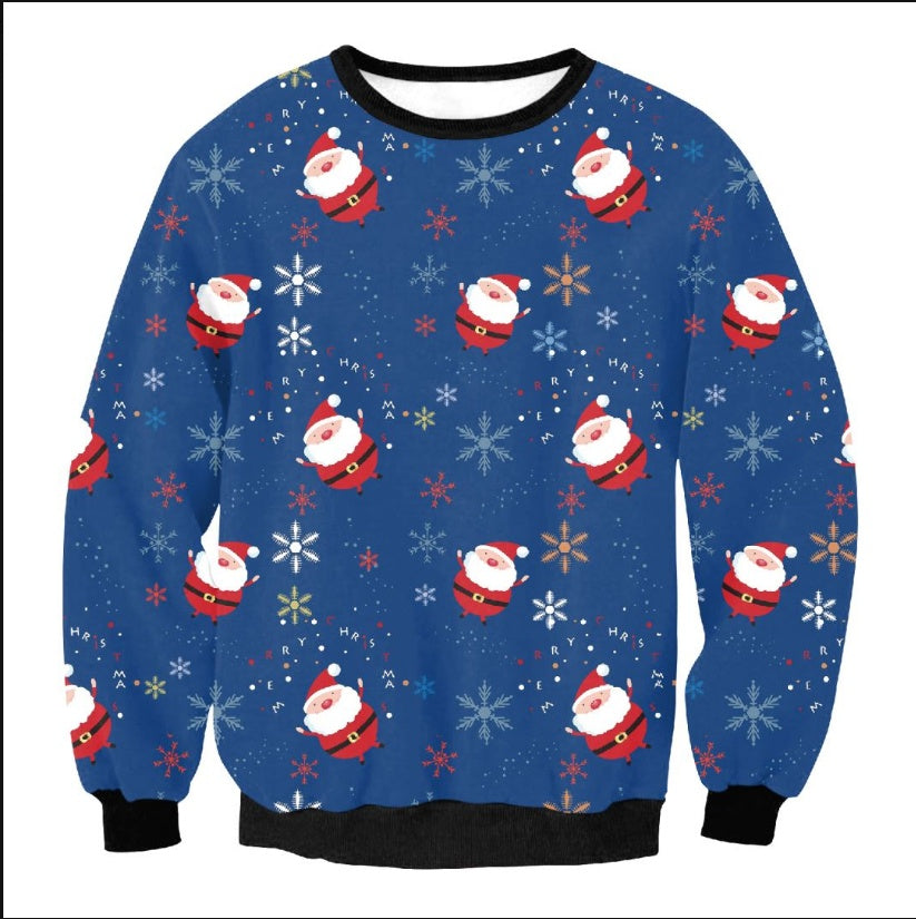 Funny Christmas Sweater Holiday Santa Elf Funny Women Men Sweaters Tops Autumn Winter Clothes for Winter